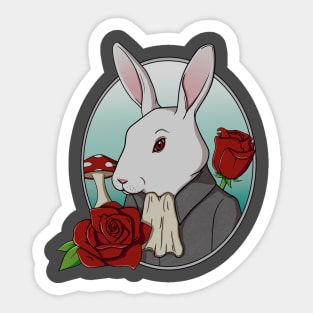 Bunny and Roses Sticker